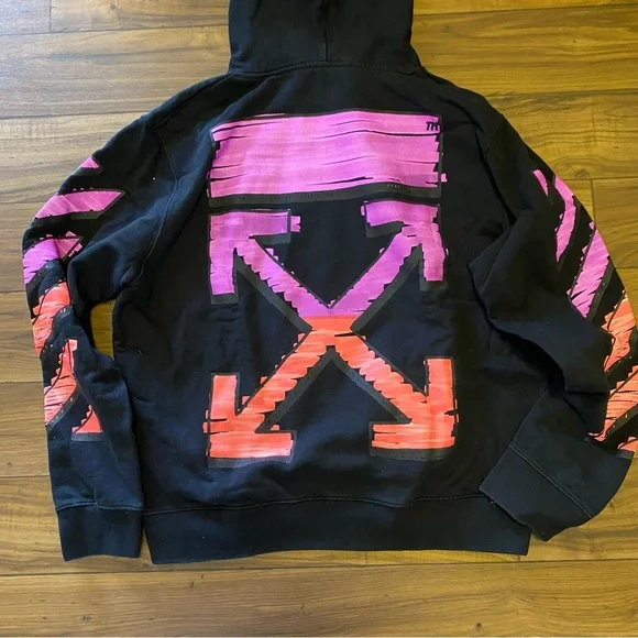 Off-White- Marker Slim Hoodie Sz XXL 👉Like Sz XL👈